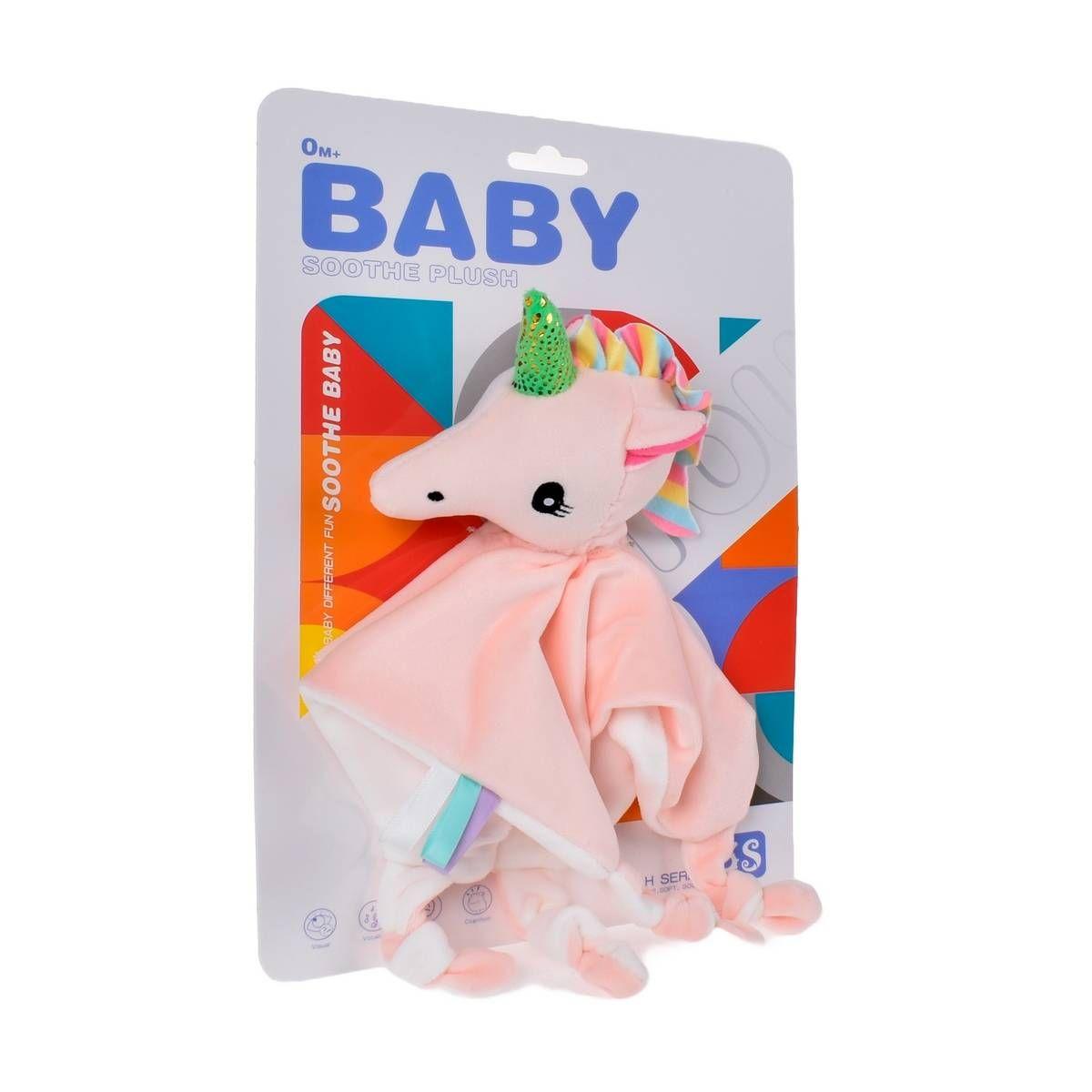 TUTO CONEJO DE PLUSH BLANCO CON SONAJERO - UNICORNIO-3