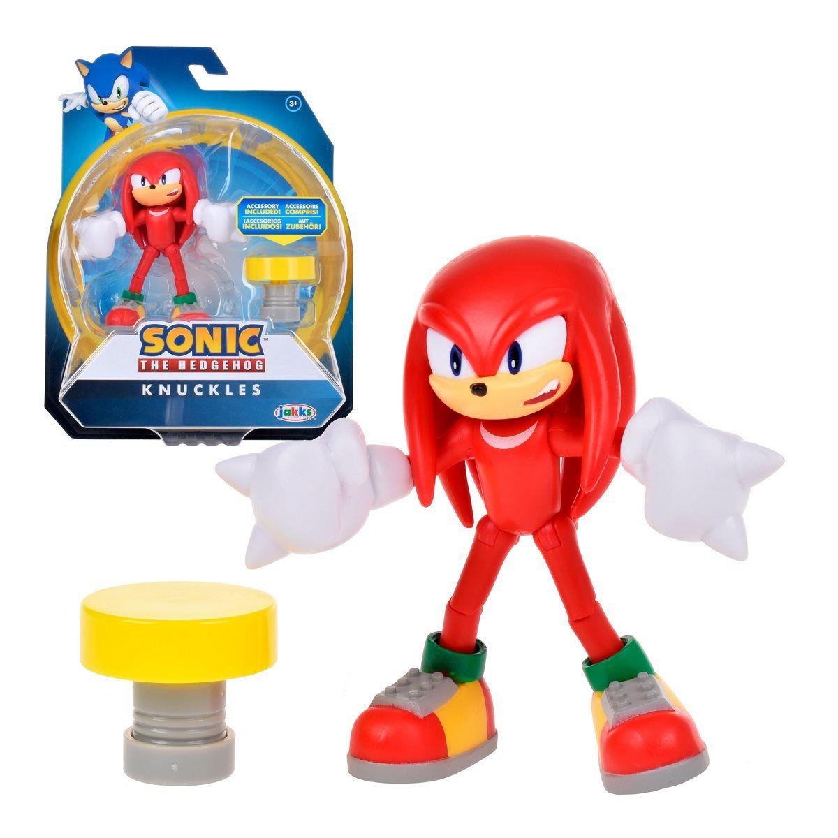 FIGURA SONIC 10 CM. CON ACCESORIO - KNUCKLES CON TRAMPOLIN-0