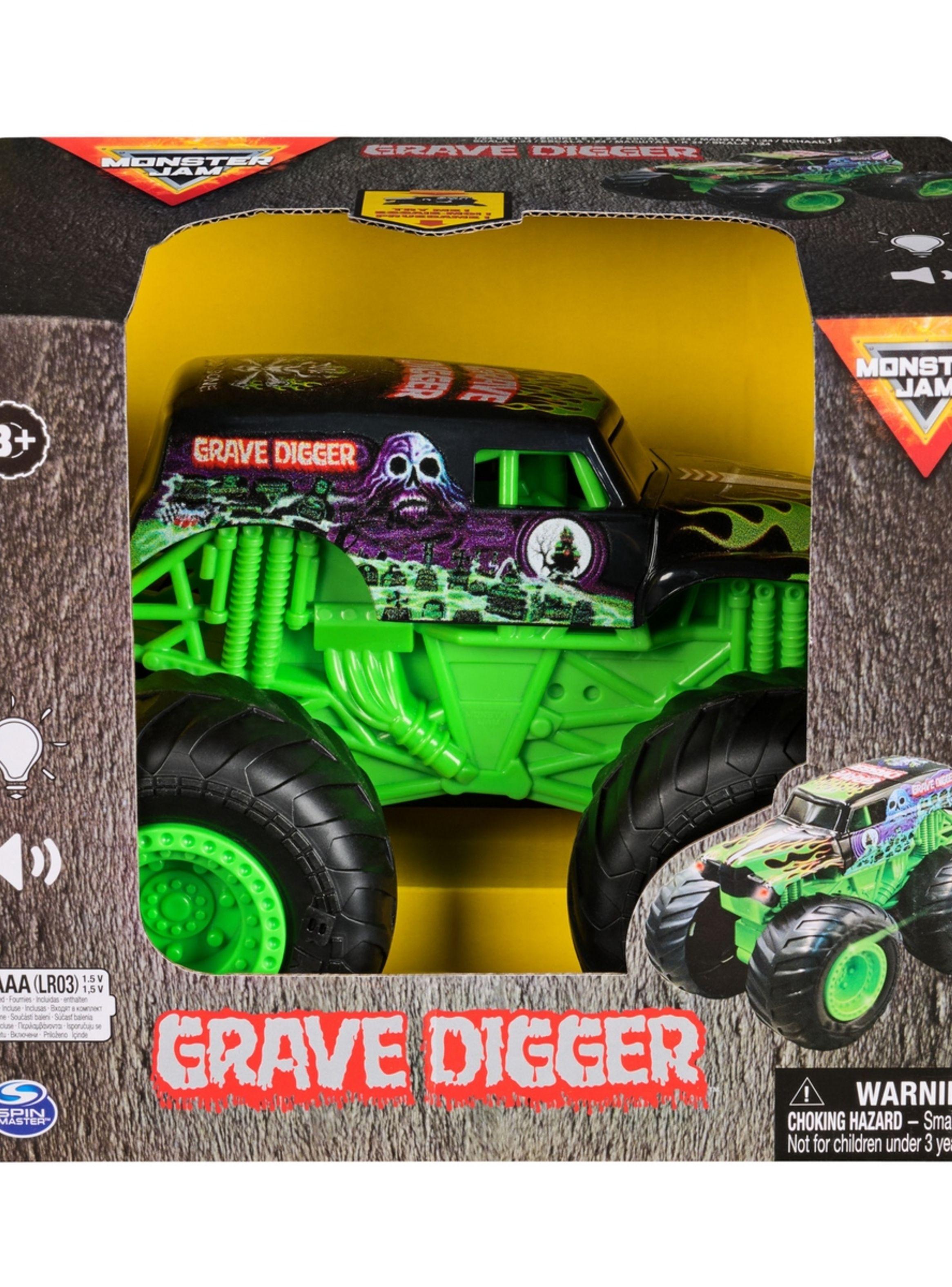 Vehículo Monster Jam 1:24 Grave Digger luces y sonido-2