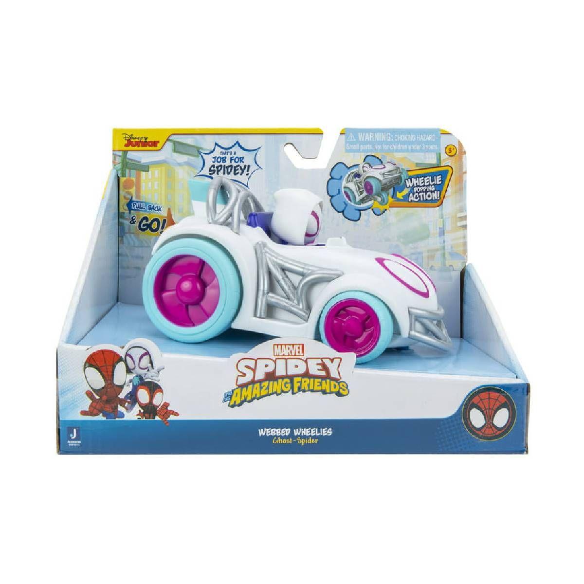 Pull Back Vehicle Webbed Wheelies Ghost Spidey-6