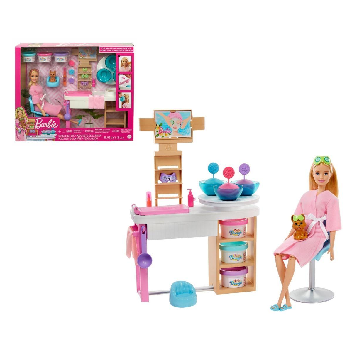 BARBIE SPA DE LUJO CON MASCARILLA Y MASCOTA MATTEL-0