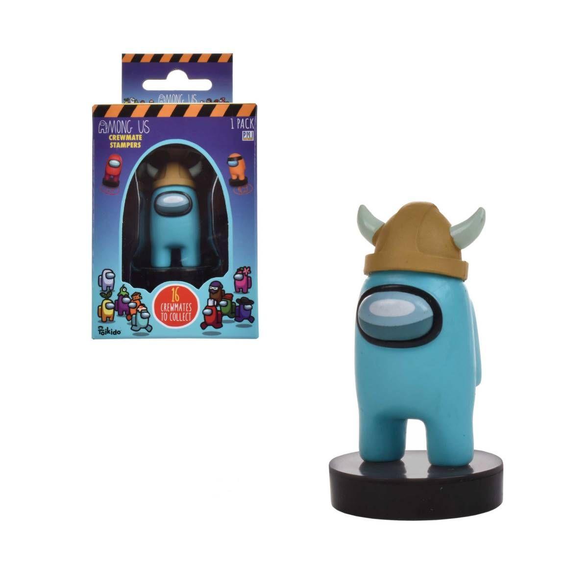 Figura Timbre Among Us - Light Bluecrewmate With Viking-0