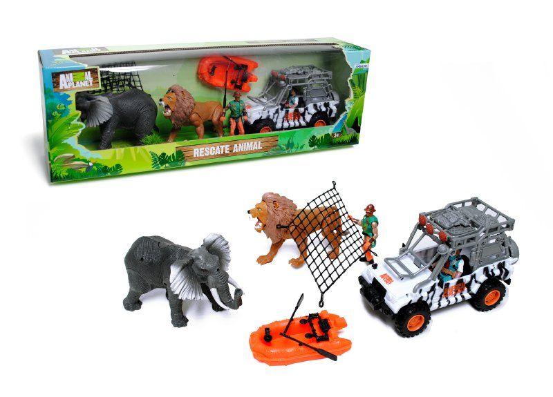 Playset Safari Con Jeep Animal Planet-0