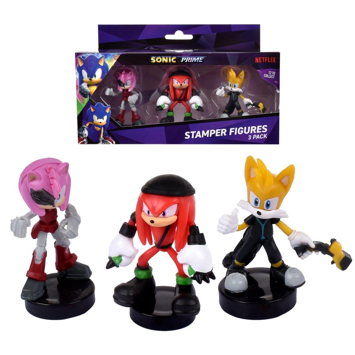 Pack 3 Figuras Timbre De 7 Cms Sonic - Knuckles-0