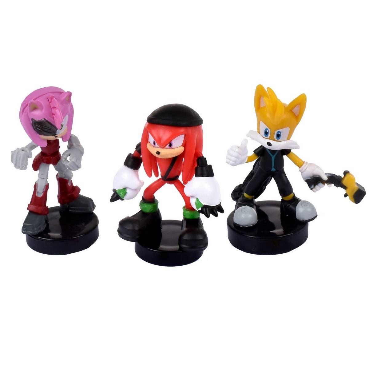 Pack 3 Figuras Timbre De 7 Cms Sonic - Knuckles-1
