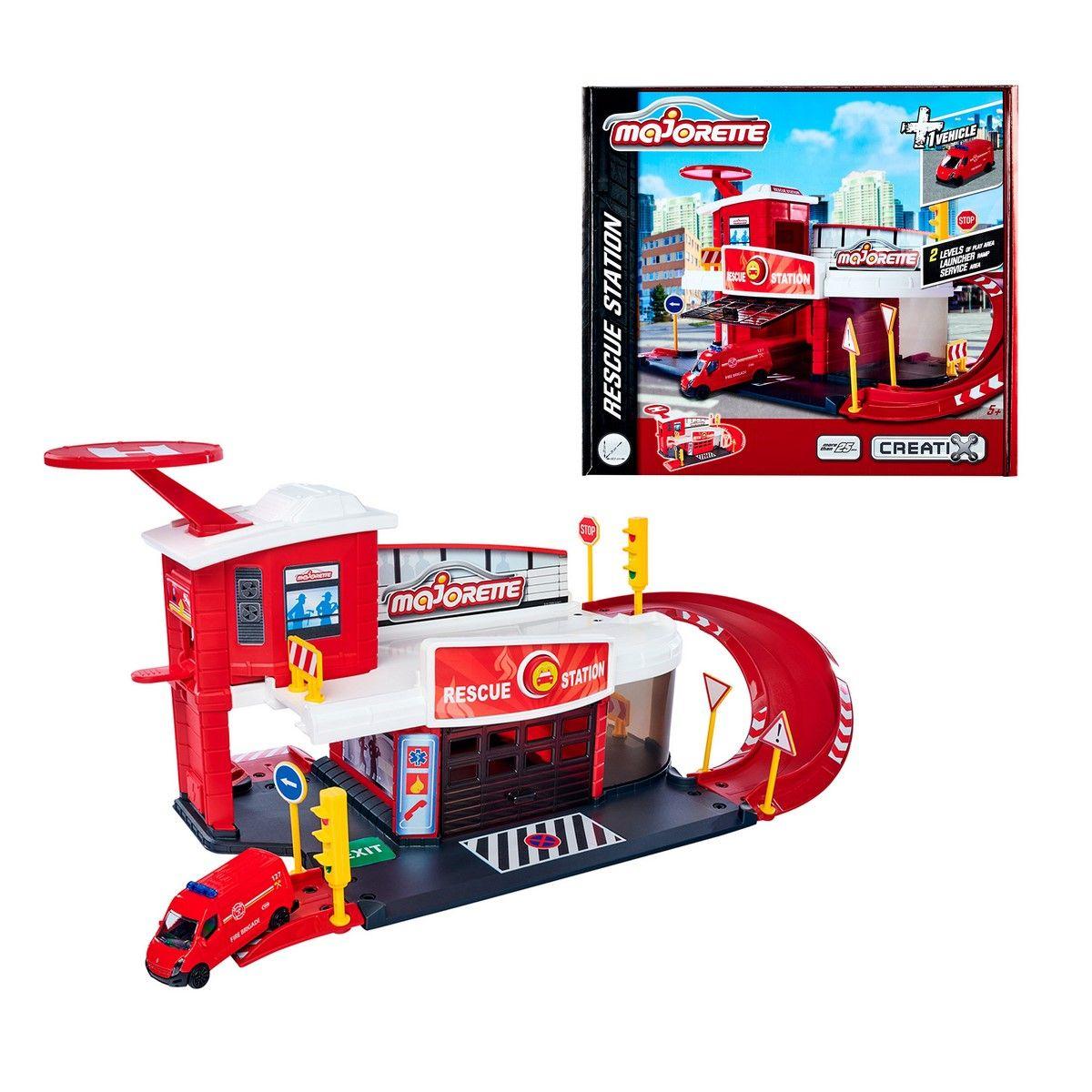 Creatix Estacion De Rescate + 1 Vehiculo Majorette-0