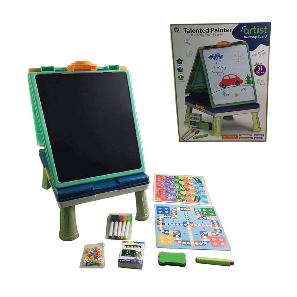 Pizarra 2 En 1 Con Atril Y Accesorios-0