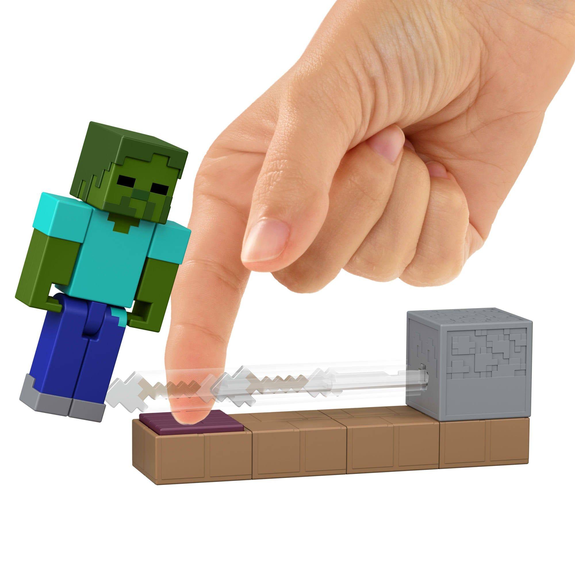 MINECRAFT 3.25 PULADAS CON MECANISMO DE ACTIVACIÓN DE PIEDRA ROJA - TRAMPA DE FLECHA ZOMBI-3