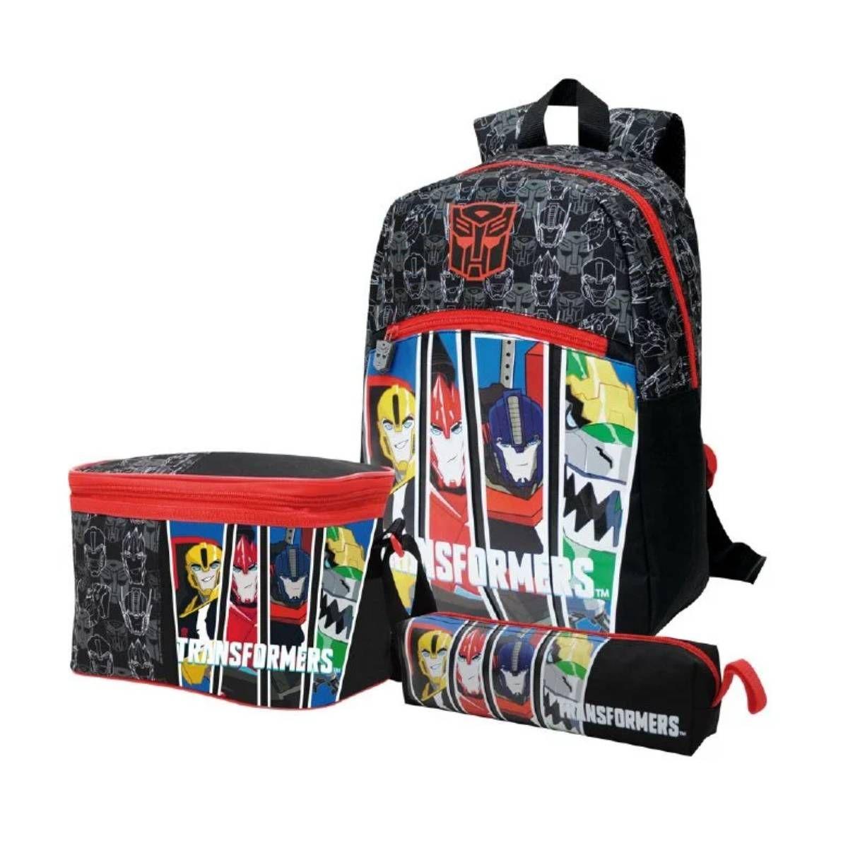 Pack Mochila Lonchera Estuche Transformer-1