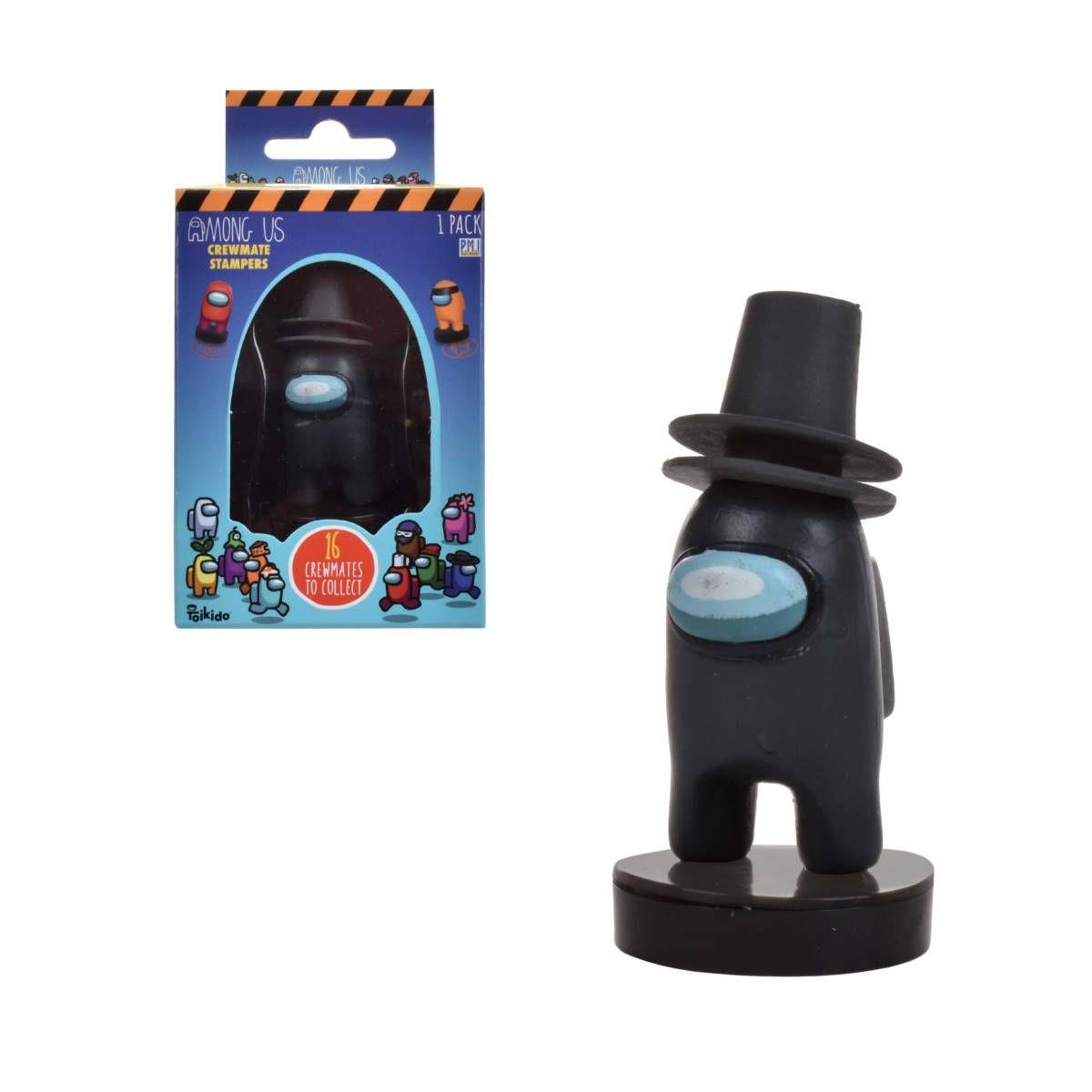 Figura Timbre Among Us - Black Crewmate With Black Double To-0