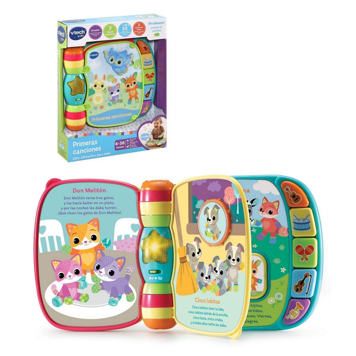 PRIMERAS CANCIONES LIBRO INTERACTIVO PARA BEBES VTECH-0