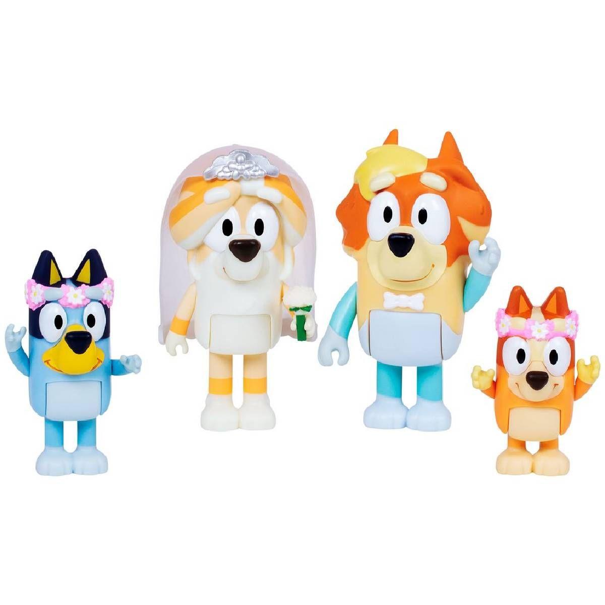 Figuras de acción Bluey set 4 personajes familia Heeler-2