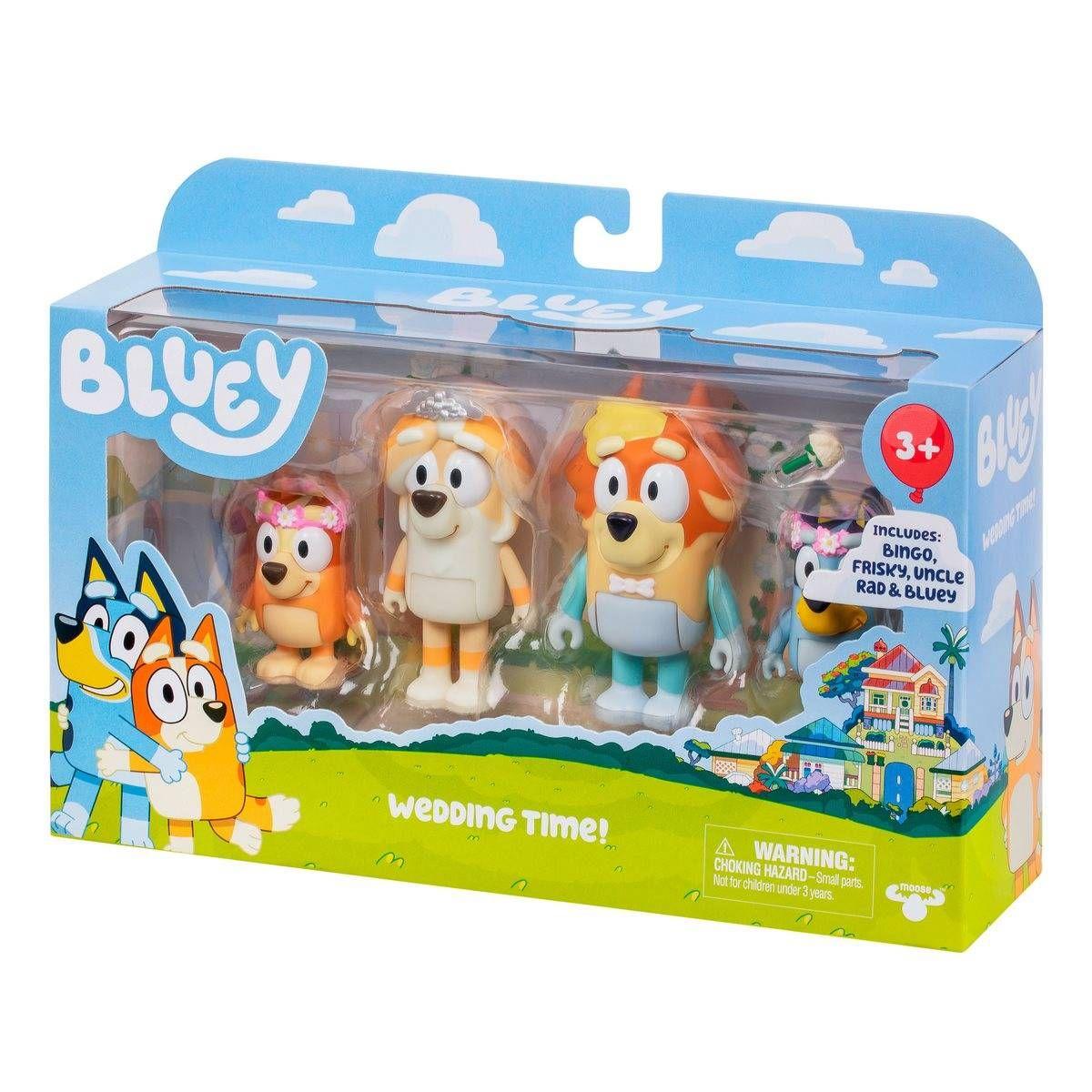 Figuras de acción Bluey set 4 personajes familia Heeler-4