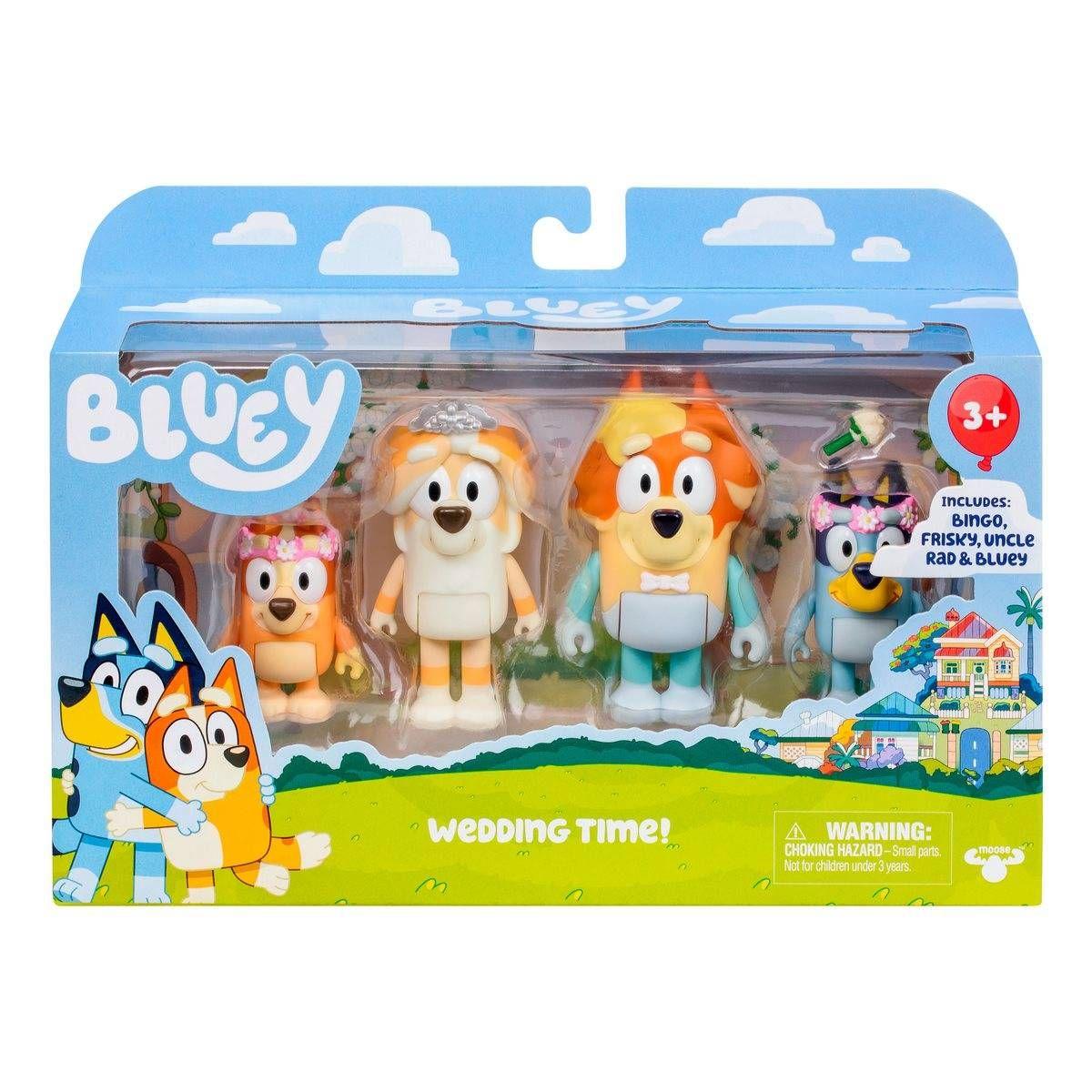 Figuras de acción Bluey set 4 personajes familia Heeler-5