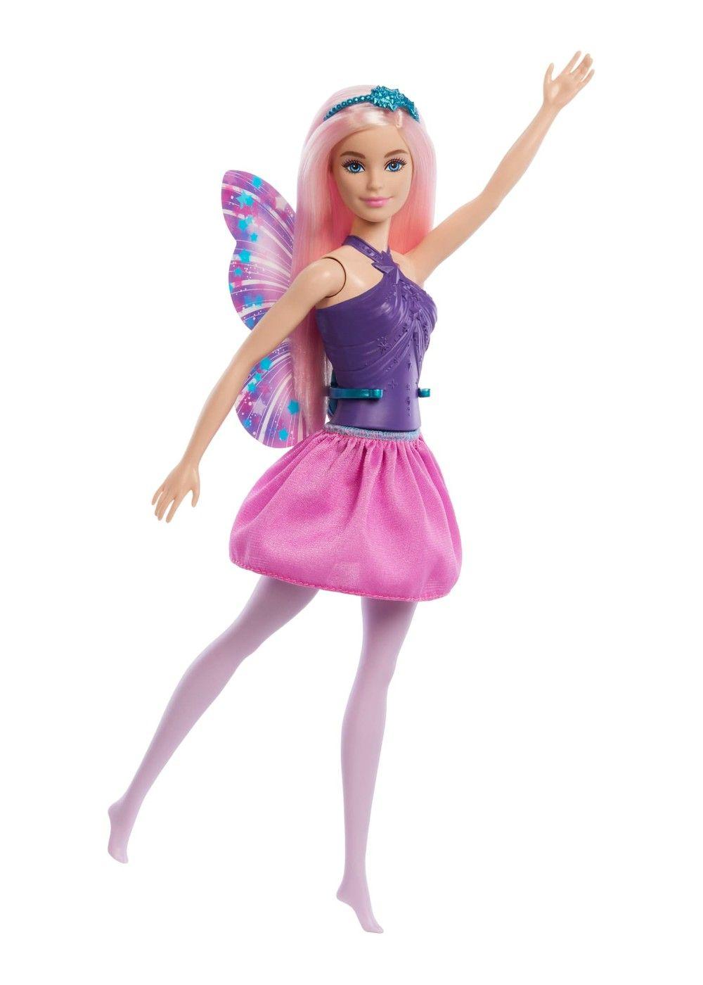 Barbie Dreamtopia Bailarina Hada - Pelo Rosa - Alas Morada-3