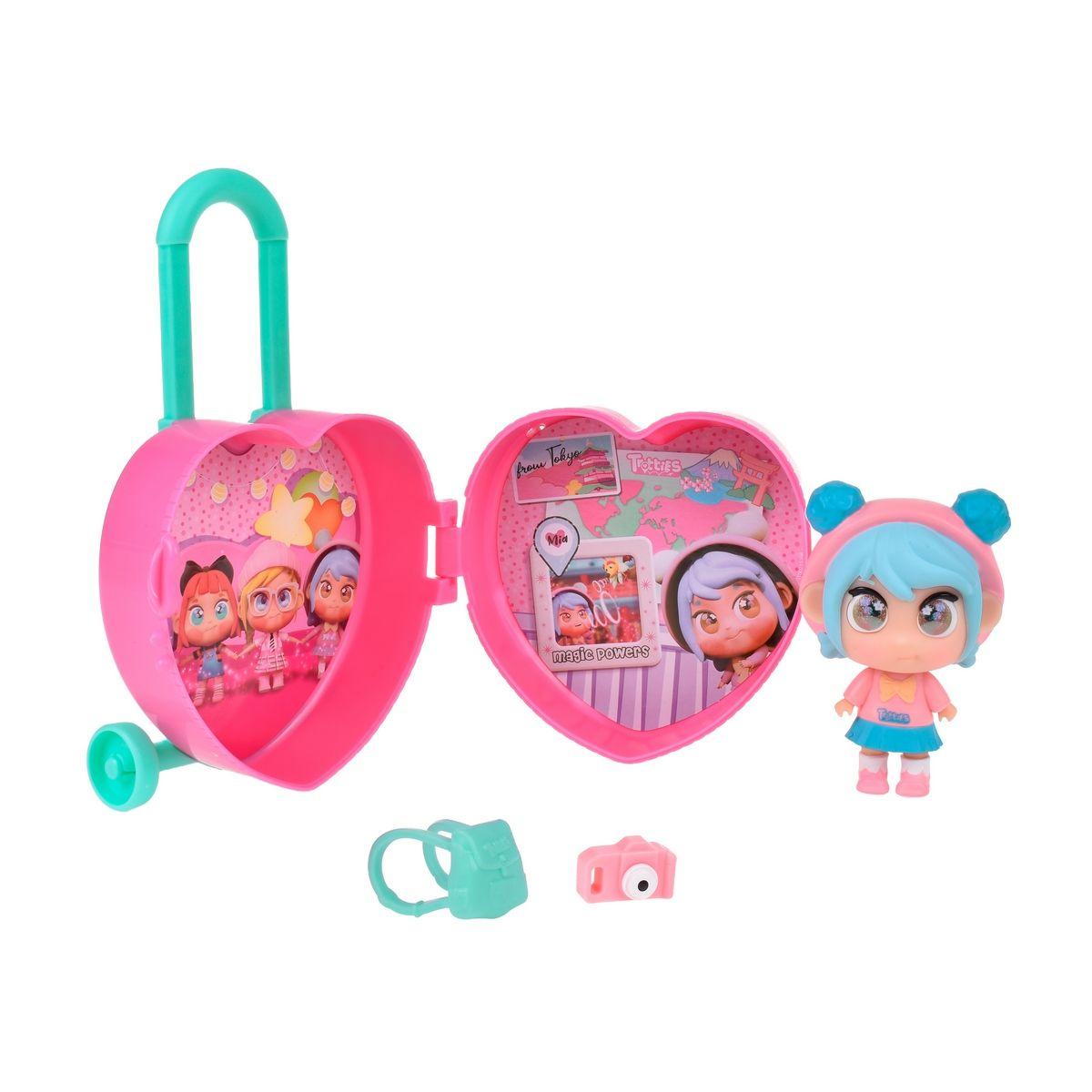 MALETA CORAZON CON MUÑECA MINI TROTTIES - ROSADO-4
