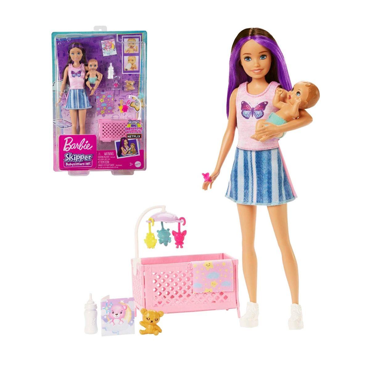 Barbie Set De Juego Skipper Hora De Dormir-0