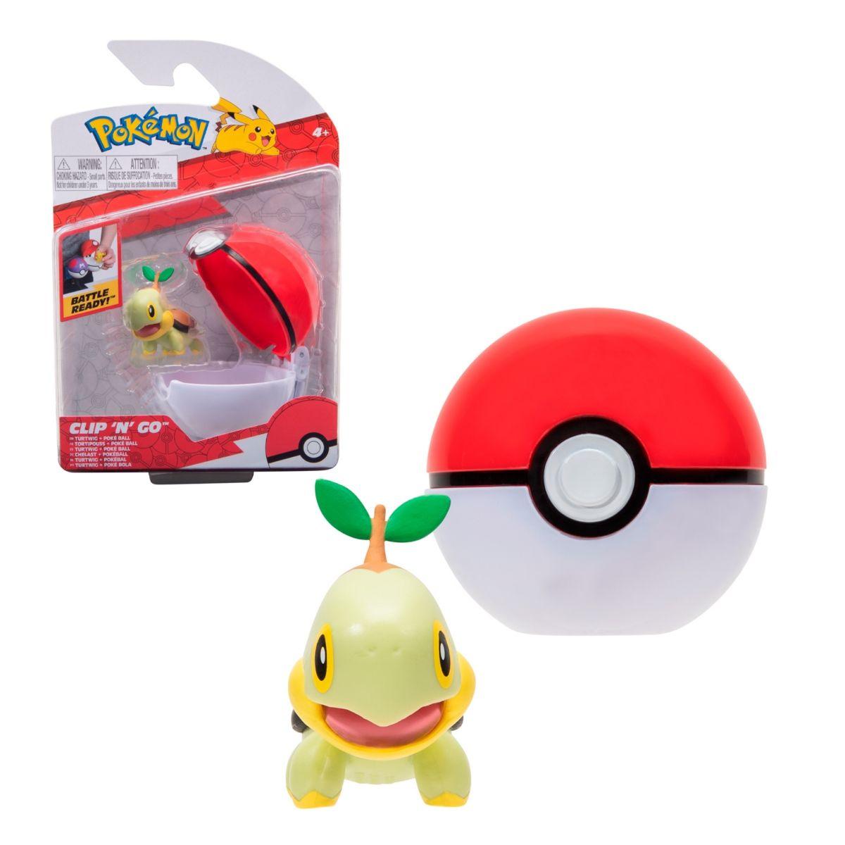 Pokebola Con Figura Pokemon -turtwig & Poke Ball-0