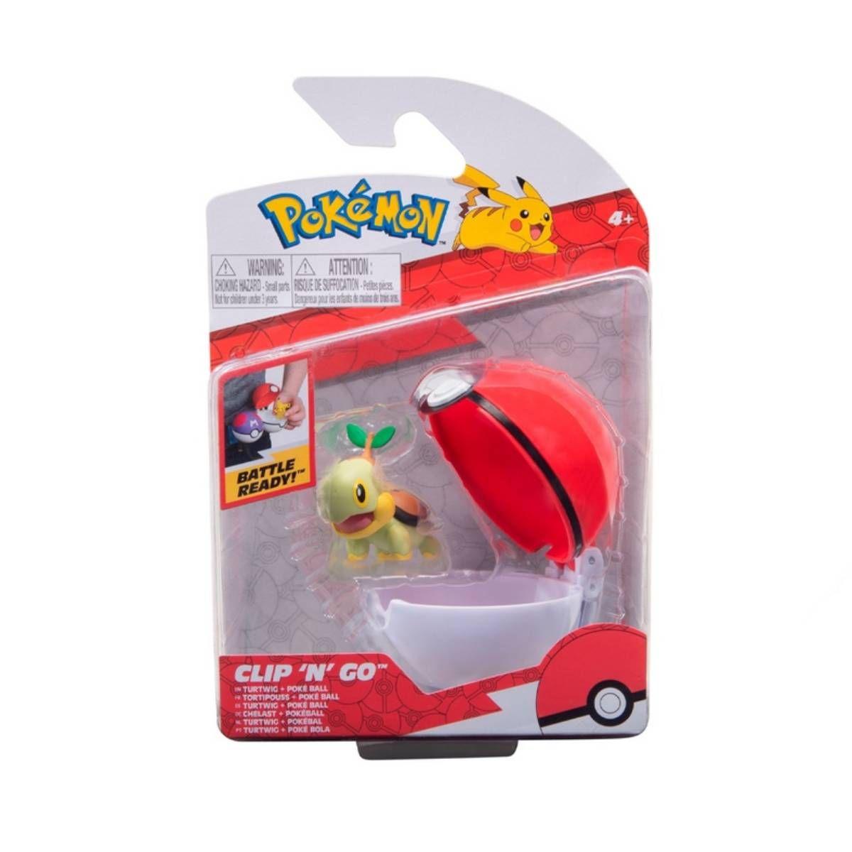 Pokebola Con Figura Pokemon -turtwig & Poke Ball-2