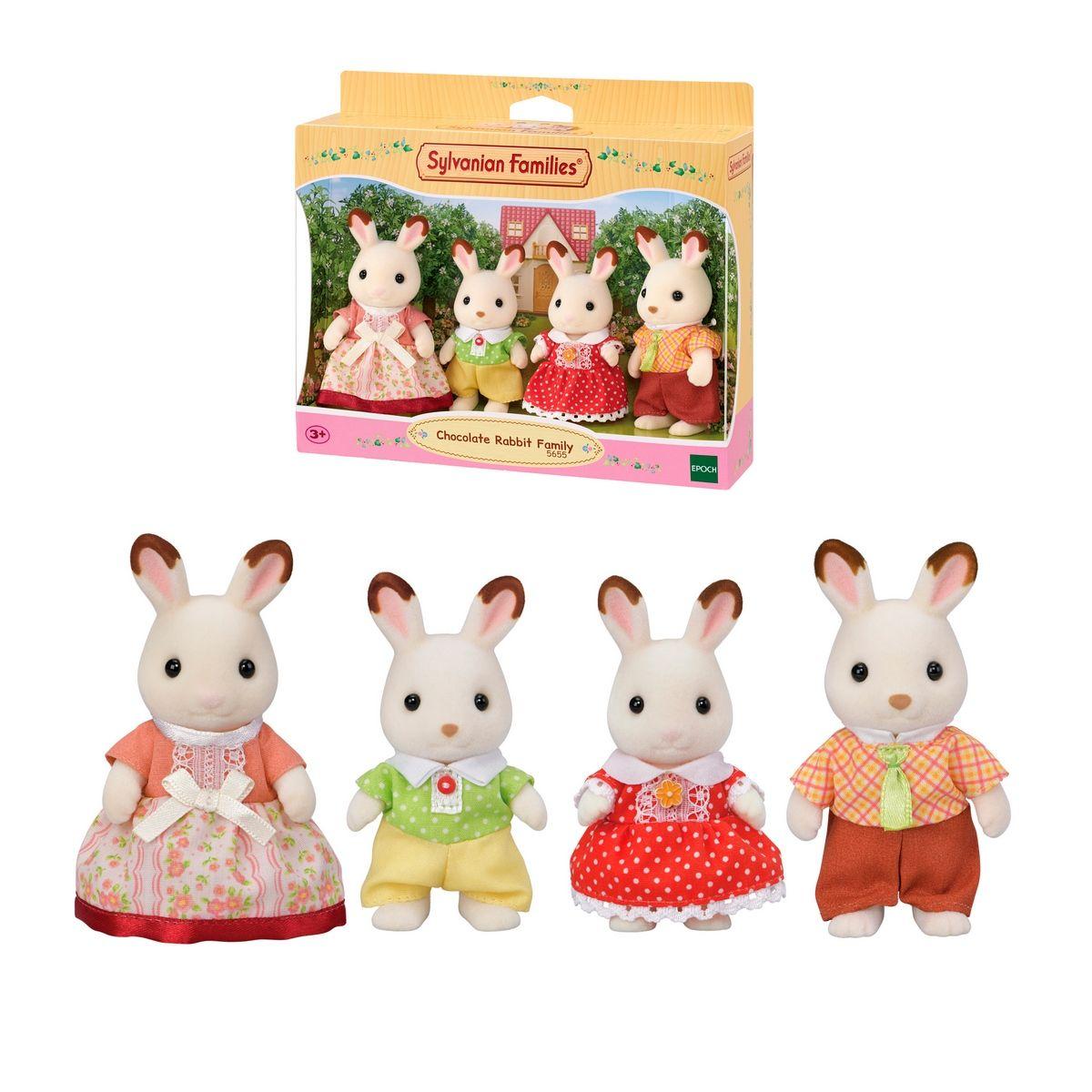 FAMILIA CONEJO CHOCOLATE  SYLVANIAN FAMILIES-0