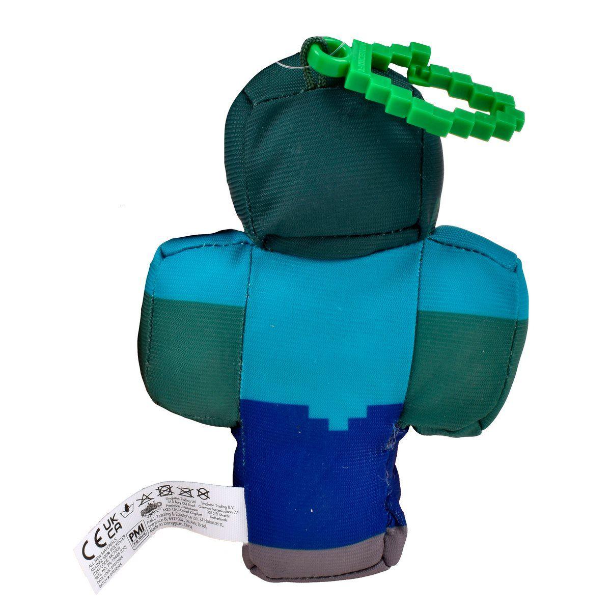 PELUCHE CON CLIP MINECRAFT - ZOMBIE-4