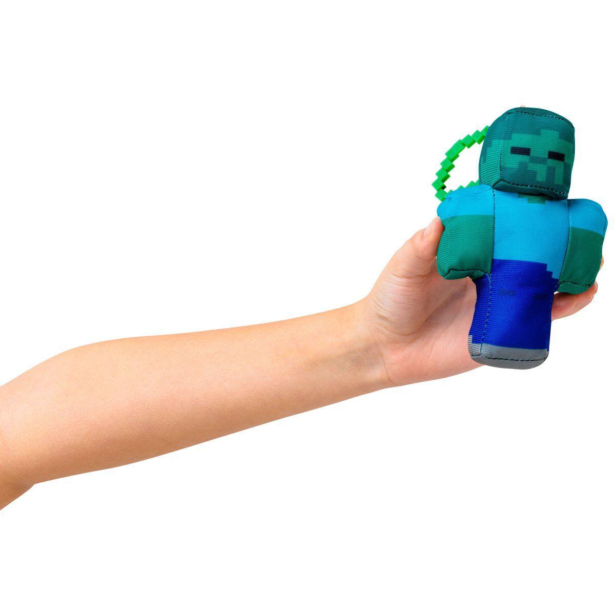 PELUCHE CON CLIP MINECRAFT - ZOMBIE-5