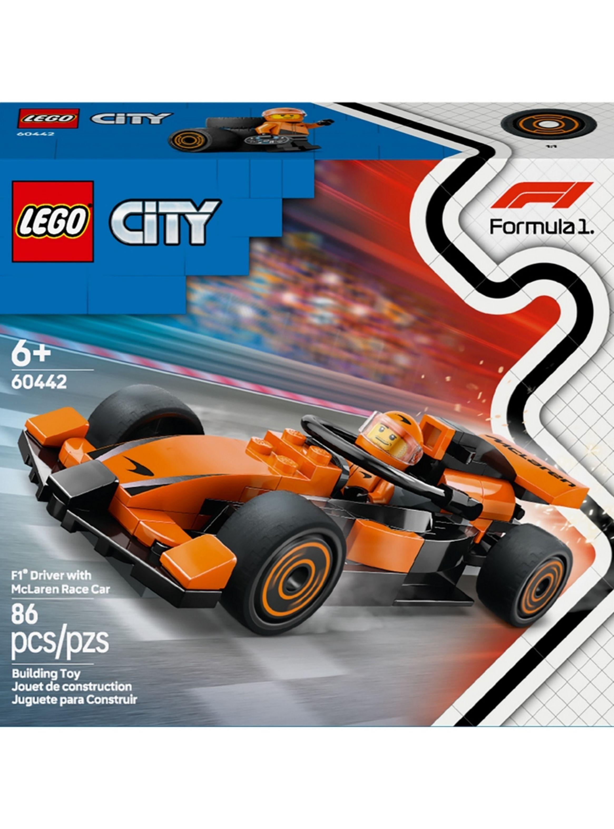 Bloques LEGO CITY piloto F1 con auto McLaren 86 piezas-2