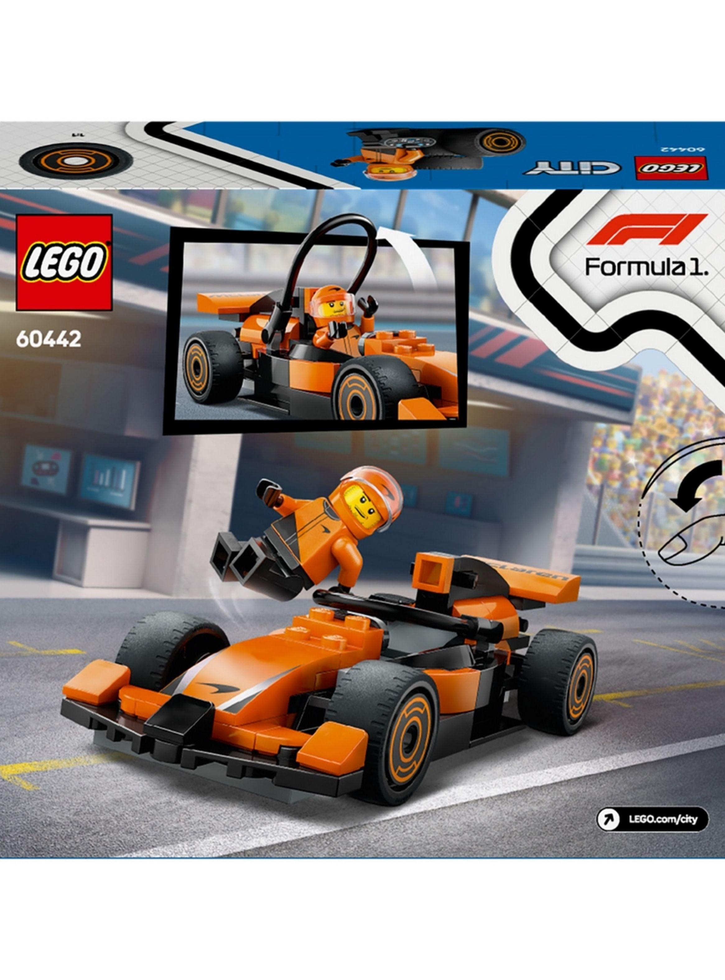 Bloques LEGO CITY piloto F1 con auto McLaren 86 piezas-3