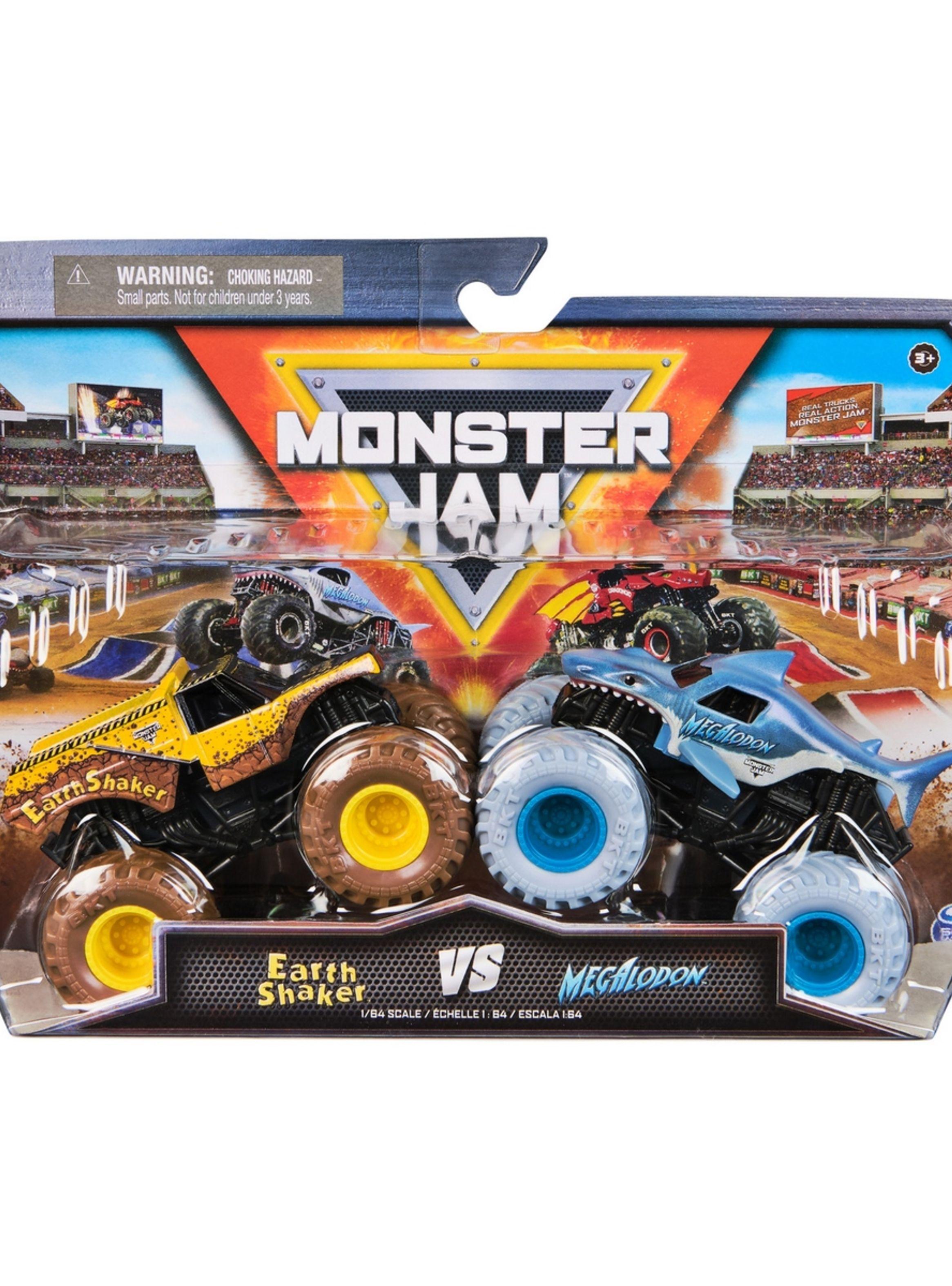 Vehículos Monster Jam 1:64 pack 2 Earth Shaker y Megalodon-2