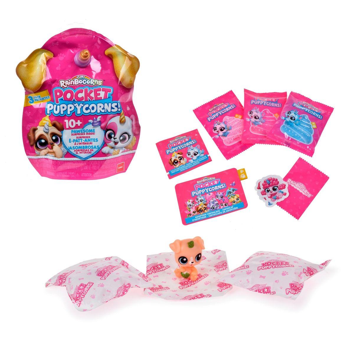 PACK FIGURAS PUPPYCORNS RAINBOCORNS ZURU - DORADO-MORADO-3