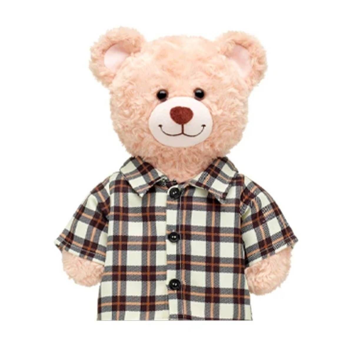 Camisa A Cuadros Negro/Beige Build-A-Bear-2