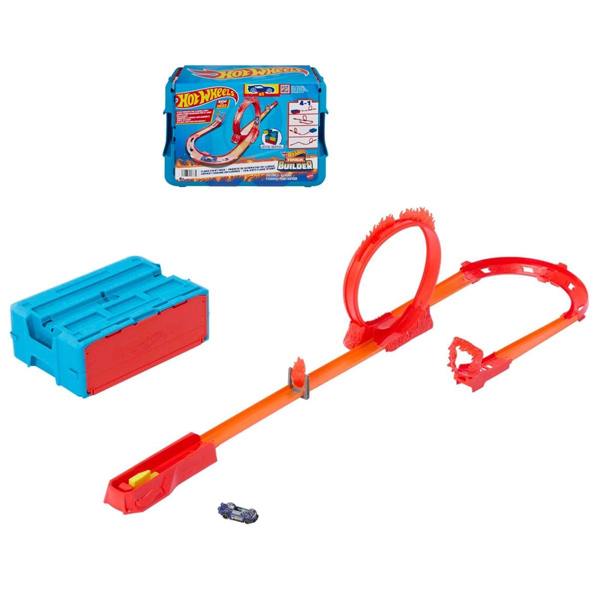 Hot Wheels Pista De Juguete Caja Grande Acrobacias De Fuego-1