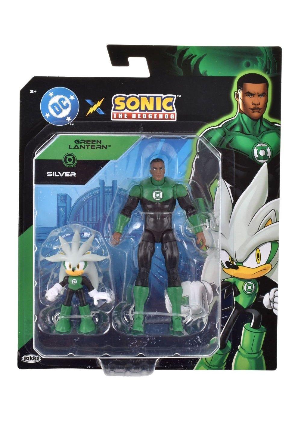 SET 2 FIGURAS DE 6 Y 13 CM SONIC DC COMICS - SILVER GREEN LANTERN-2