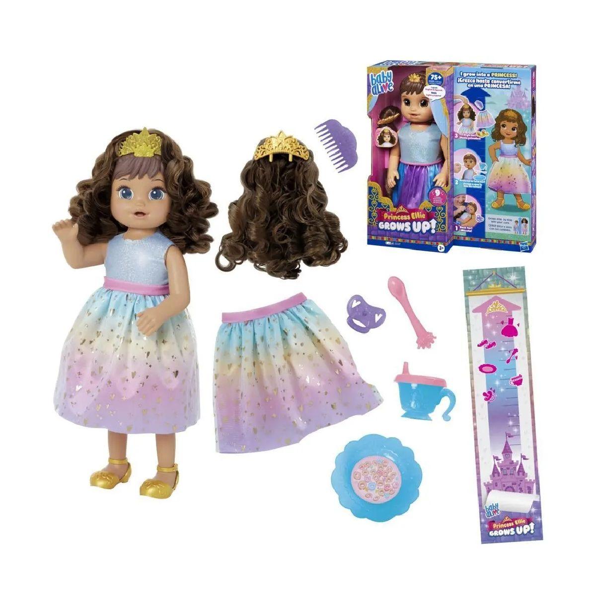 Baby Alive Princess Ellie Grows Up! Castaña-0