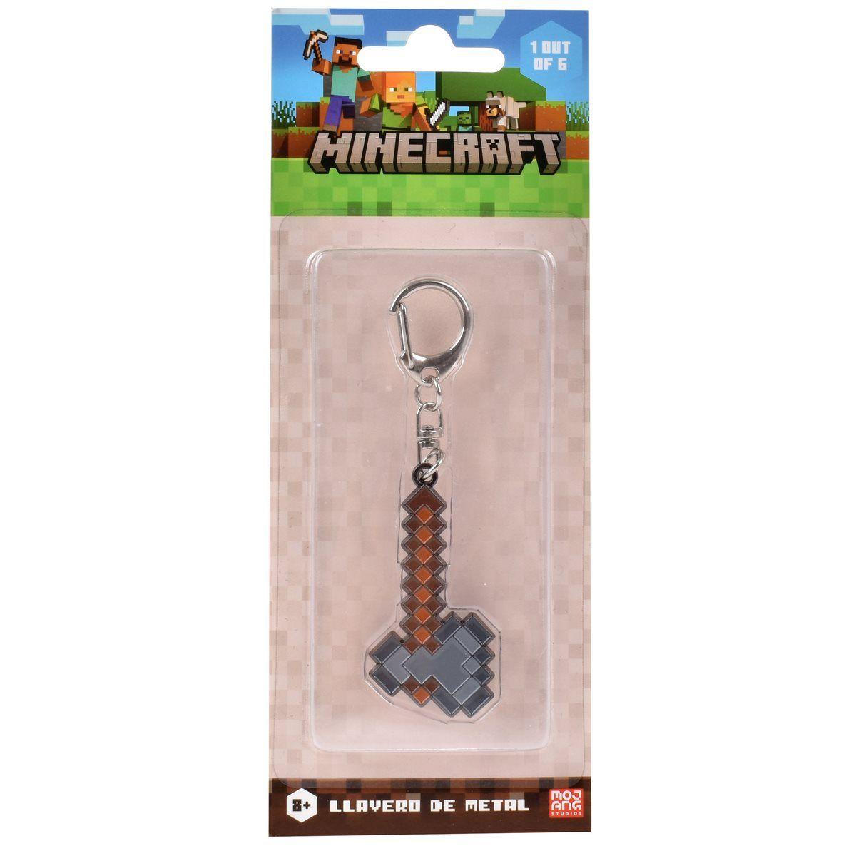FIGURA LLAVERO METALICO MINECRAFT - HACHA-2