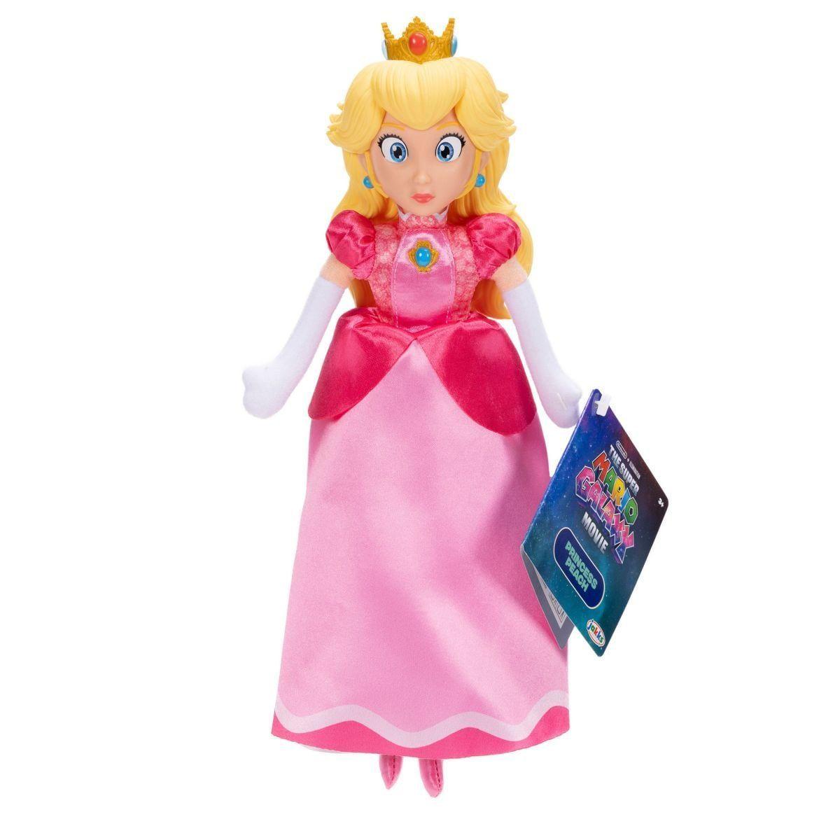 PELUCHE CON CABEZA PLASTICA 23 CM NINTENDO PELICULA - PRINCESA PEACH-2