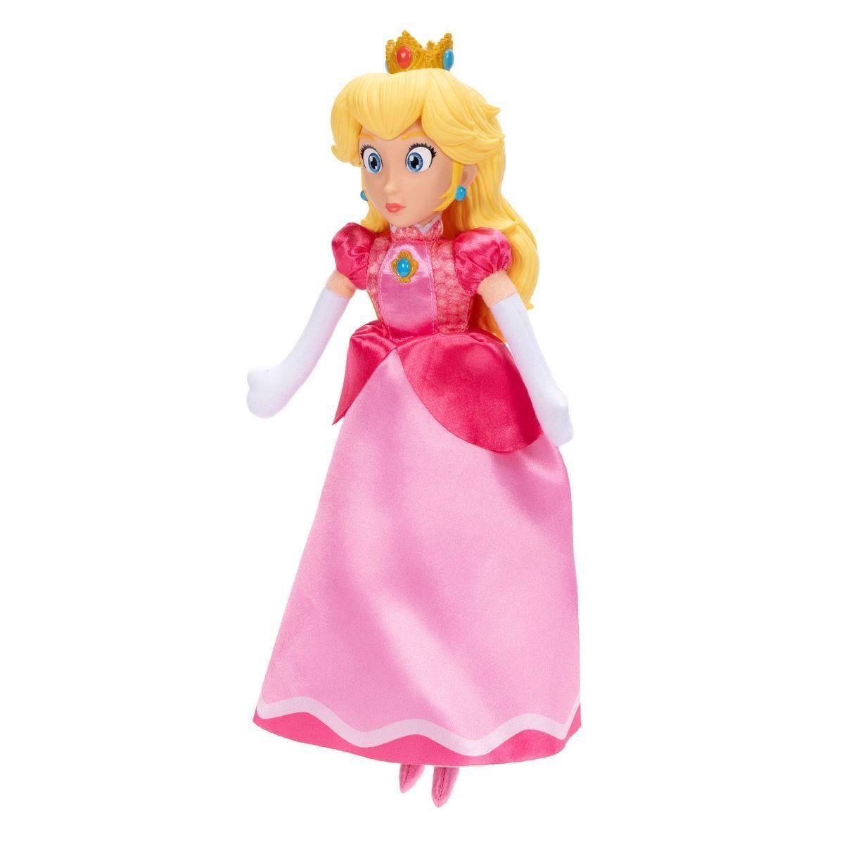 PELUCHE CON CABEZA PLASTICA 23 CM NINTENDO PELICULA - PRINCESA PEACH-3