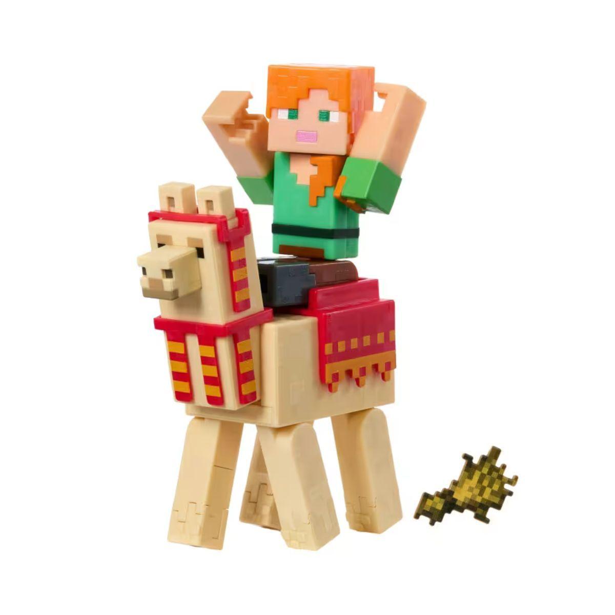 MINECRAFT DE 8CM CON CRAFTING 2-PACK - ALEX Y LLAMA 2-5