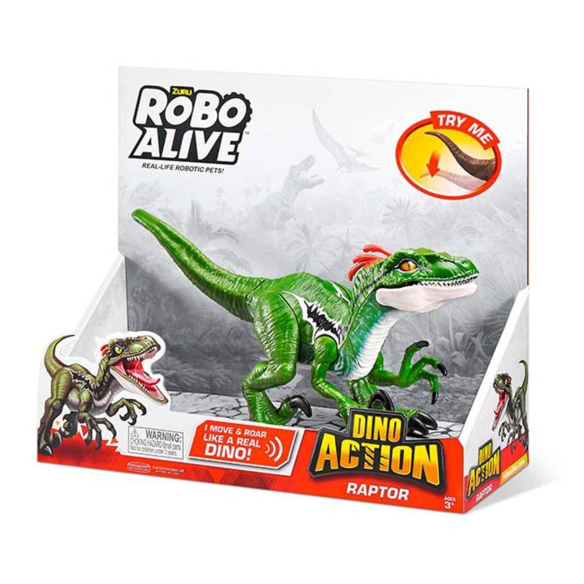 Figura dinosaurio Raptor Robo Alive con sonidos y-3