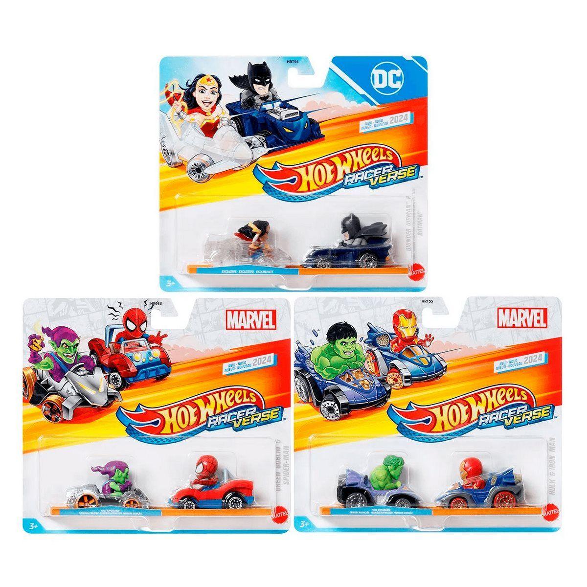 HOT WHEELS PAQUETE SORPRESA DE DOS AUTOS DE CARRERA-1