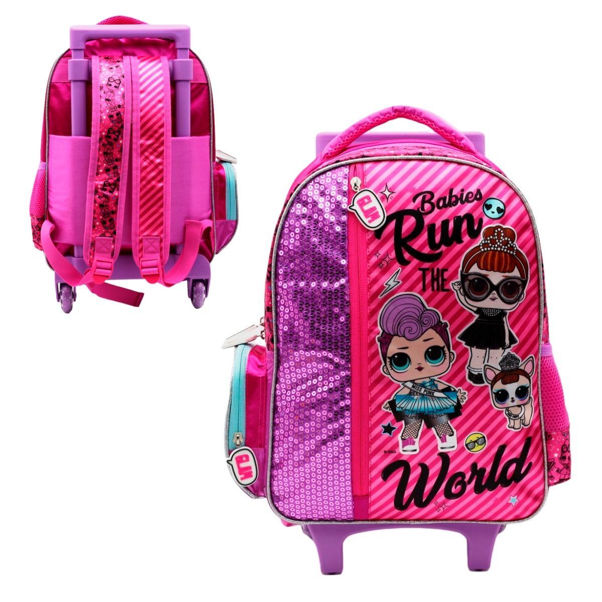 Mochila Con Ruedas Satin-lentejuelas Lol 38 Cm-0