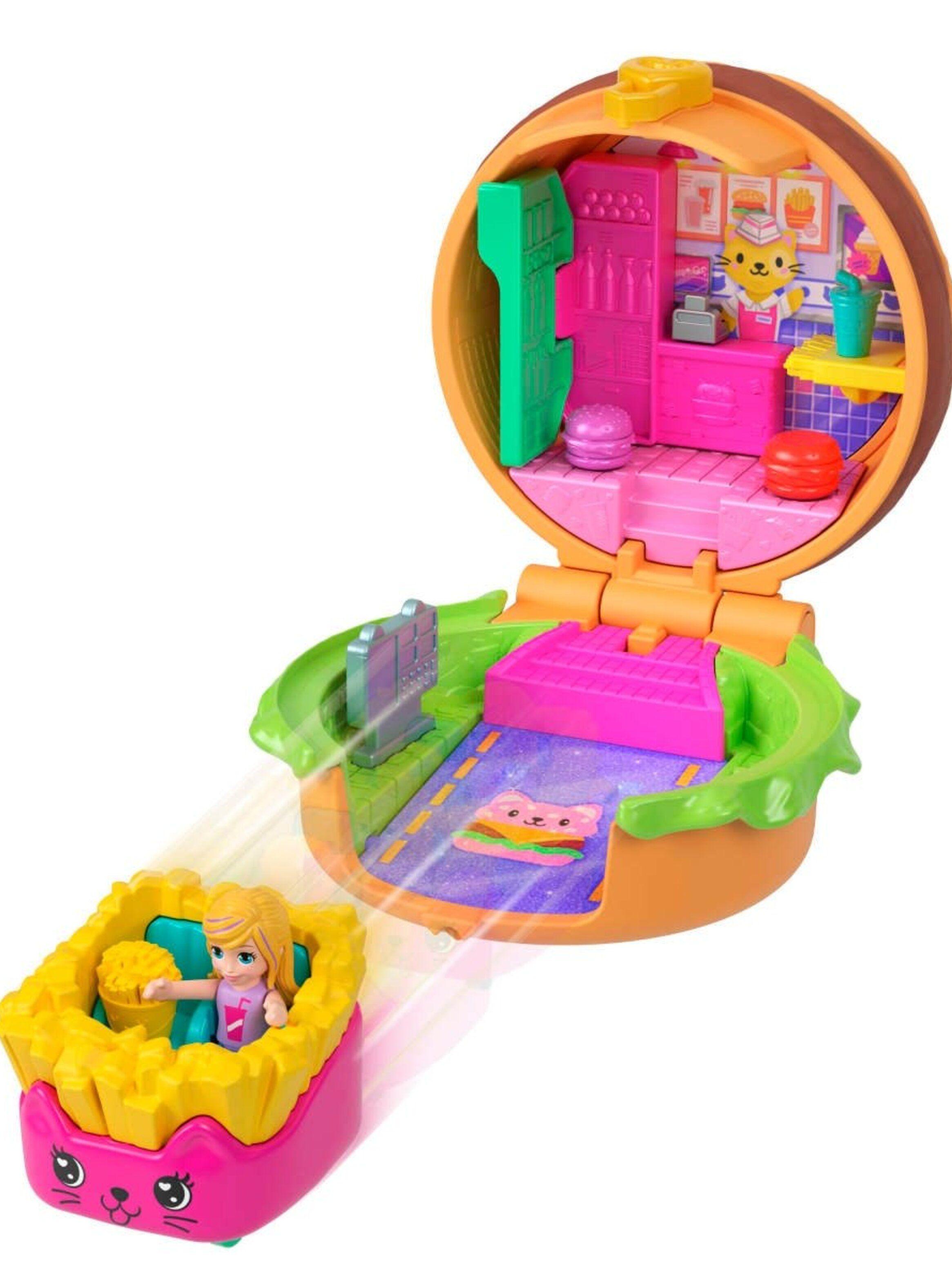 Polly Pocket Set De Juego Compacto Reveal Comidita Rápida-4