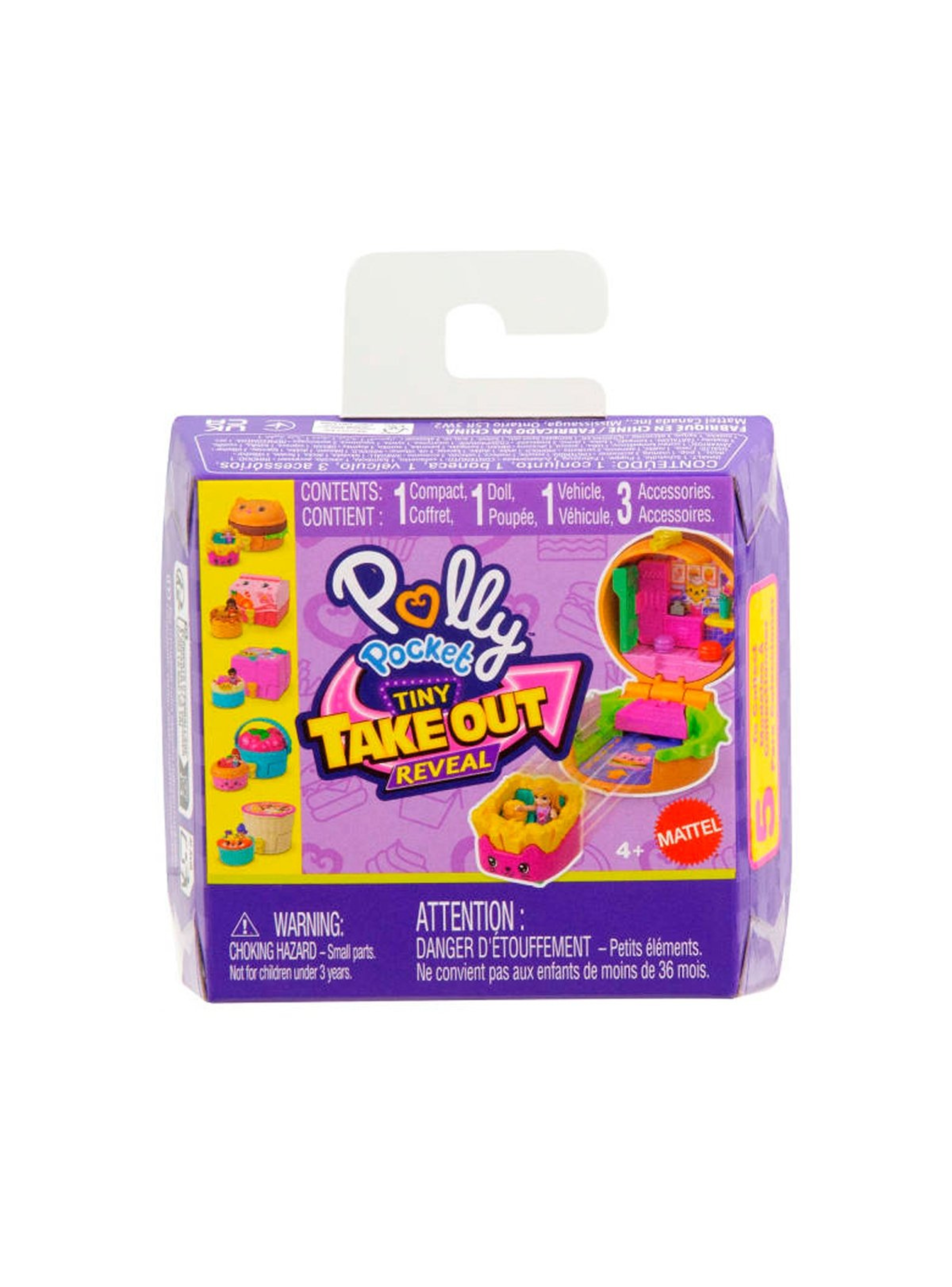 Polly Pocket Set De Juego Compacto Reveal Comidita Rápida-0