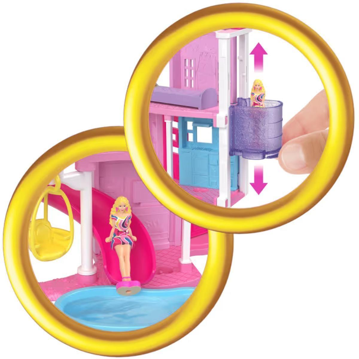 BARBIE MINI BARBIELAND CASA DE MUÑECAS SORPRESA - CELESTE Y ROSA-0