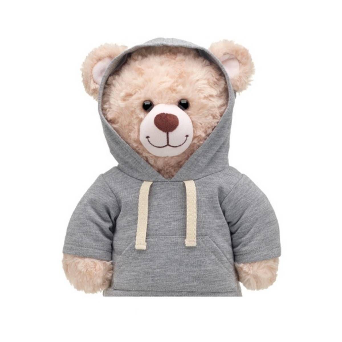Poleron Gris Con Gorro Build-A-Bear-2