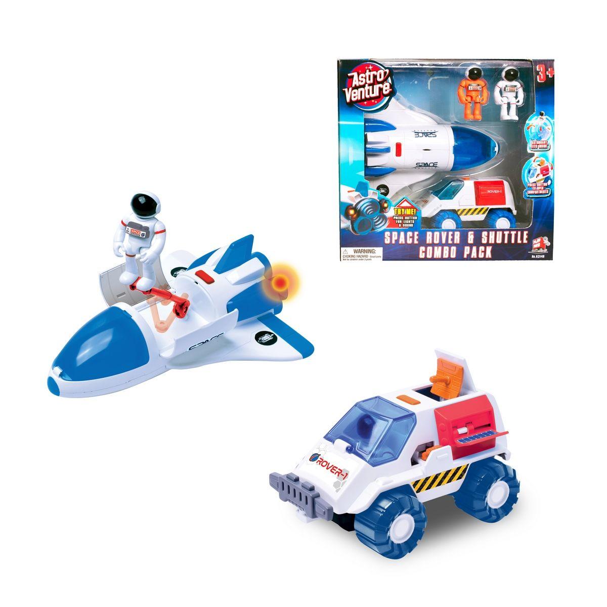 Set Vehiculo Transbordador Y 2 Astronautas Astro Venture-0