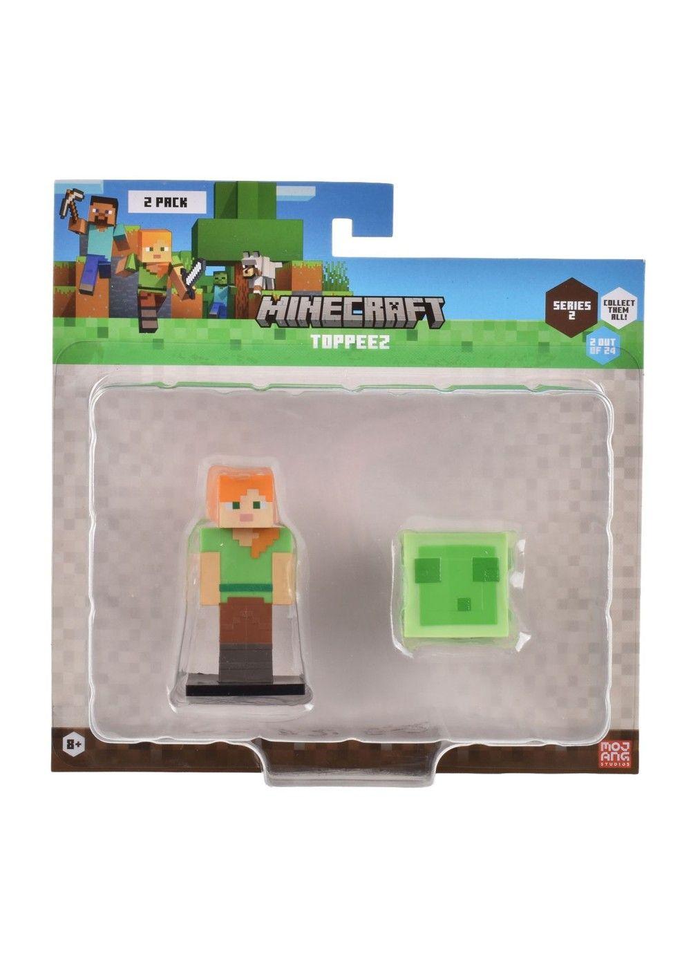 Set 2 Figuras 6 Cms Toppeez Minecraft - Alex-9