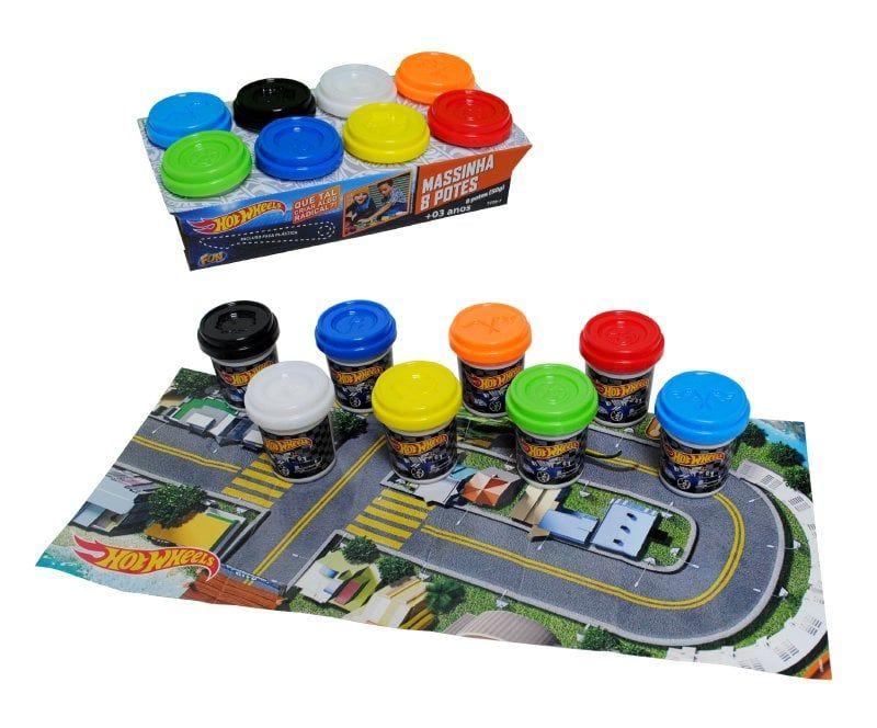 Set 8 Potes De Masas Hot Wheels Con Accesorios-2
