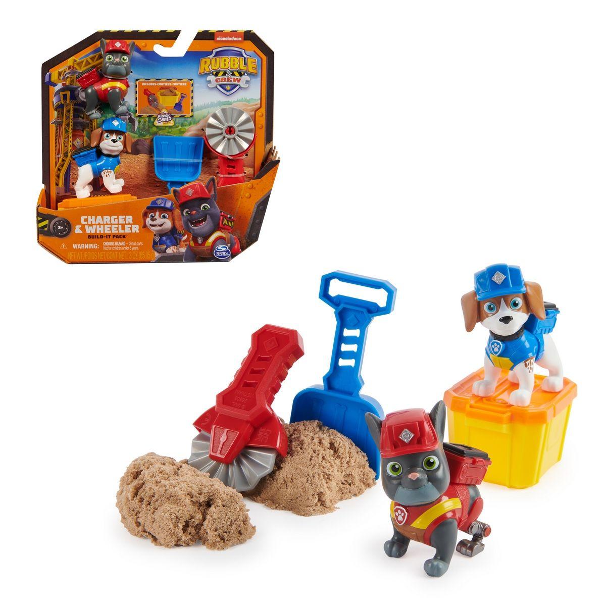 Rubble & Crew Figuras Y Kinetic Sand - Charger Y Wheeler-0