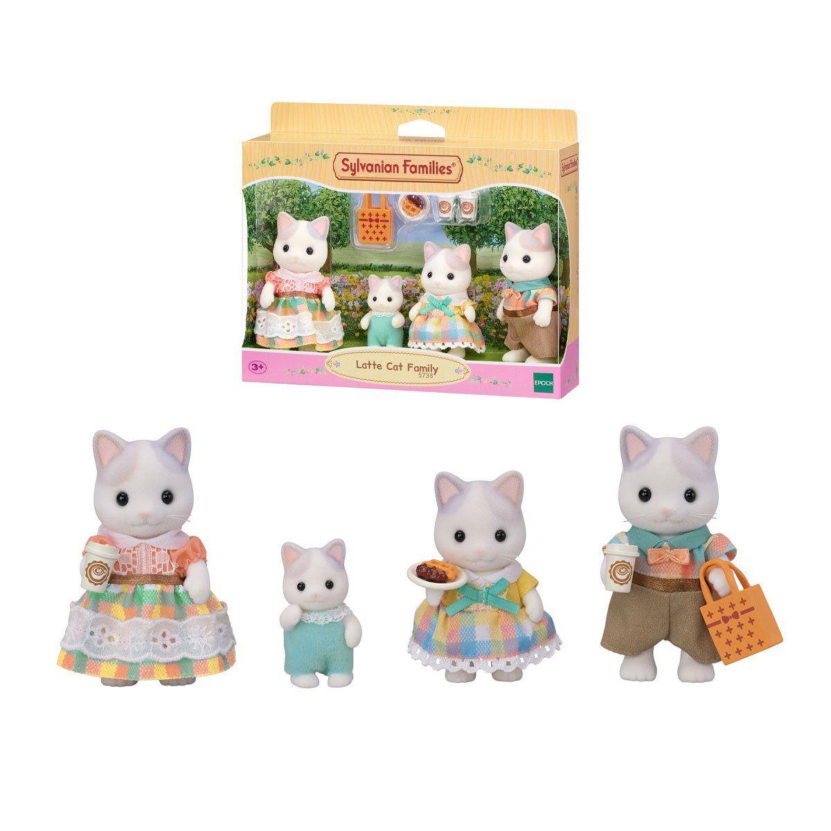 FAMILIA GATOS LECHE  SYLVANIAN FAMILIES-0